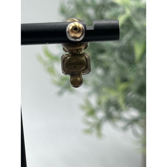 Sorrelli Signed White Opal Crystal Rhinestone drop earrings - Picture 8 of 10